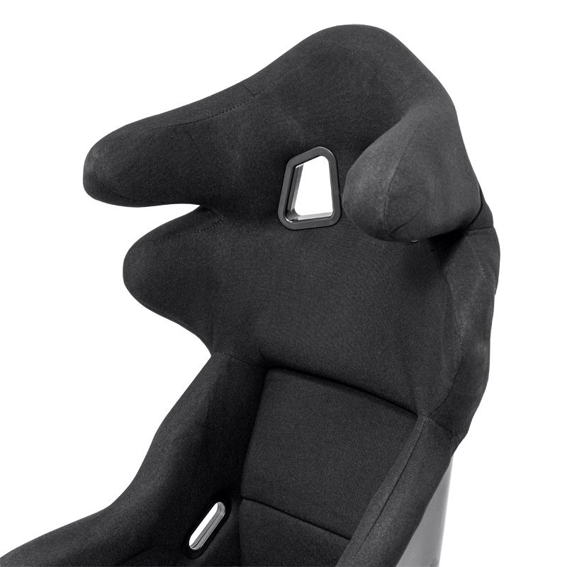 Sport seat 'JJ' - Black - Non-reclinable fibreglass back-rest - incl. slides