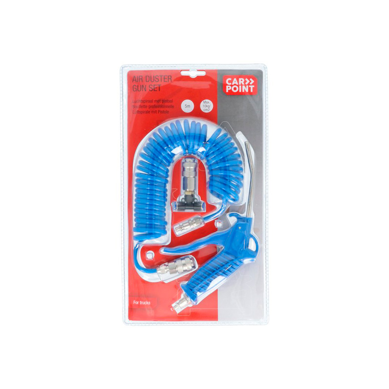 Carpoint Air Blow Gun + Spiral Hose 5m