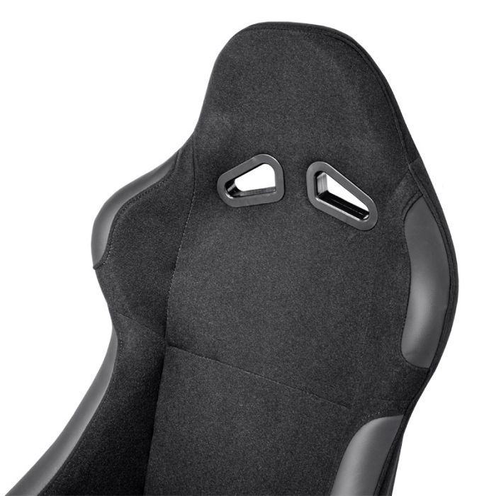 Sport seat 'BW' - Black - Non-reclinable back-rest - incl. slides