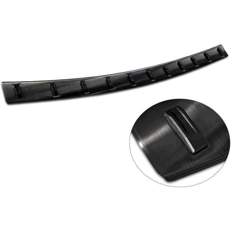 Black Stainless Steel Rear bumper protector  Volkswagen Tiguan II 2016-2020 & Facelift 2020-2024 'STRONG EDITION'