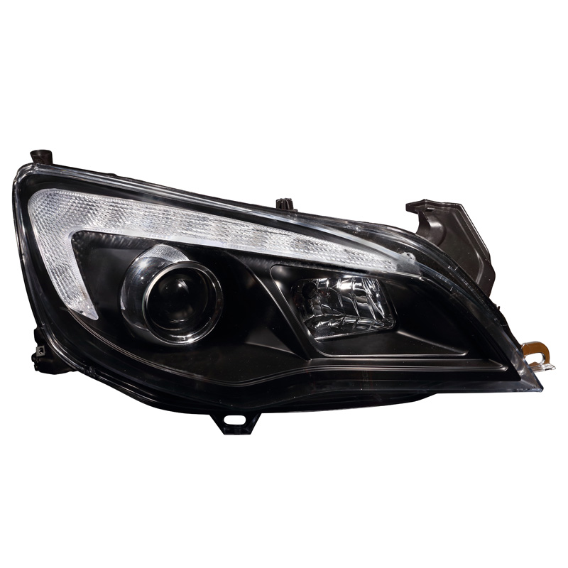 Set Headlights incl. DRL  Opel Astra J 5-doors 2009-2015 - Black - incl. Levelling Motor