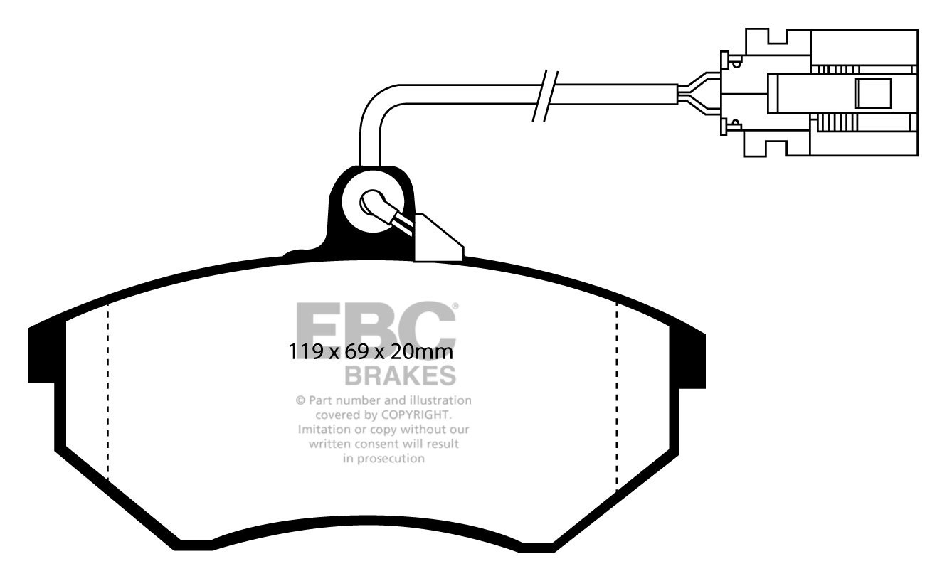 EBC Brakes VW Golf III 2.8 92-95 Remblokken voorzijde greenstuff