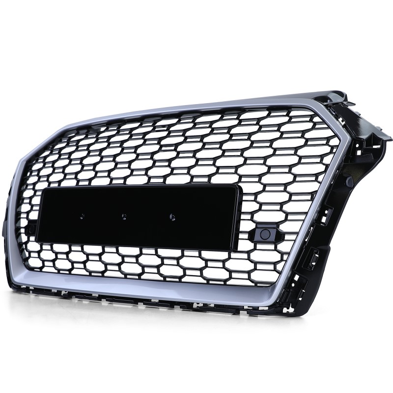 Grill passend voor Audi A3 8V RS3 look 17-20 Zwart/Zilver