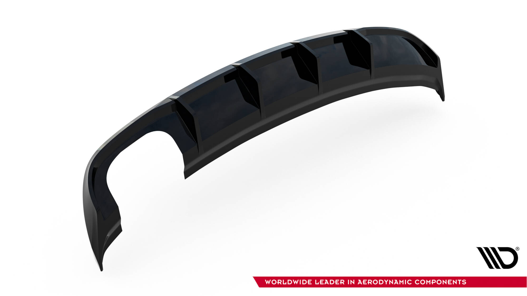 Achter Diffuser passend voor Audi A3 Sedan 8V Facelift Maxton Glanzend zwart