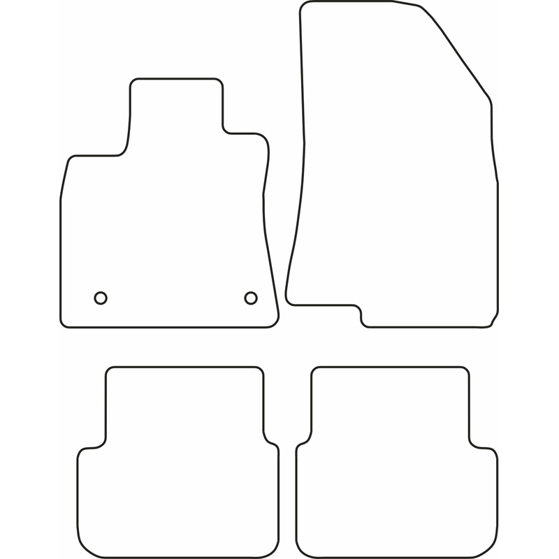 Set velour car mats  Dacia Logan III 2021- & Jogger 2022-