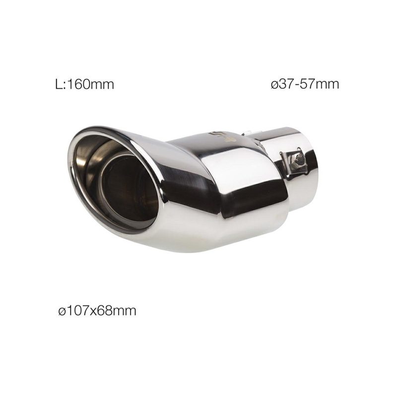 Simoni Racing Exhaust Tip Oval DTM Inox - 118x70xL160mm - Installation ->57mm