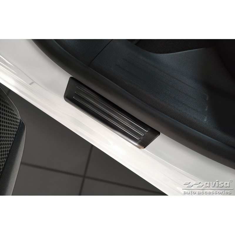 Black Inox door sill protectors  Opel Mokka 2020- - 'Special Edition' - 4-pieces