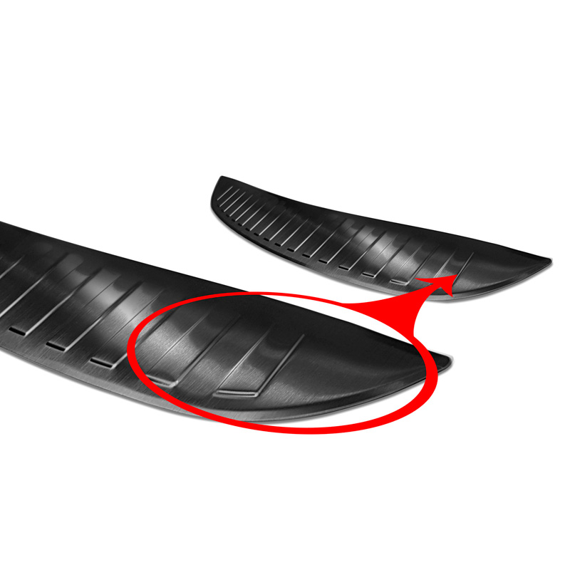 Black Stainless Steel Rear bumper protector  Mazda CX-3 2015-2022 'Ribs'