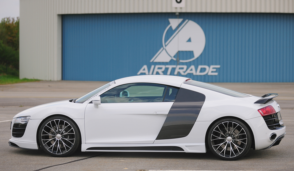 Zijskirts passend voor Audi R8 Rieger ABS Carbon Look