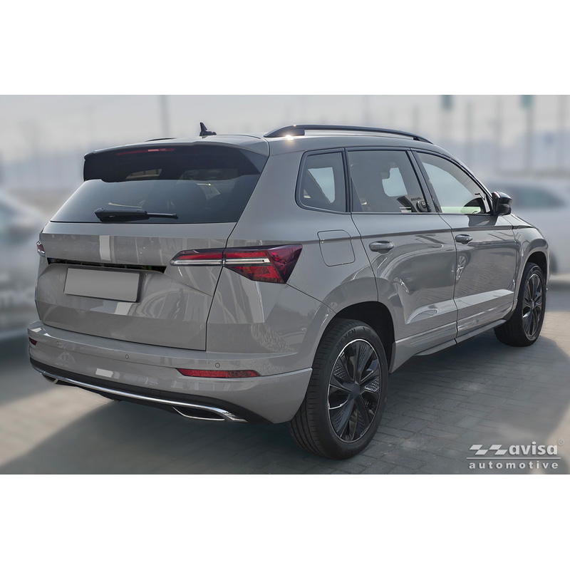 Avisa Black Chrome Stainless Steel Tailgate Trim  Skoda Karoq (NU7) Facelift 2022-