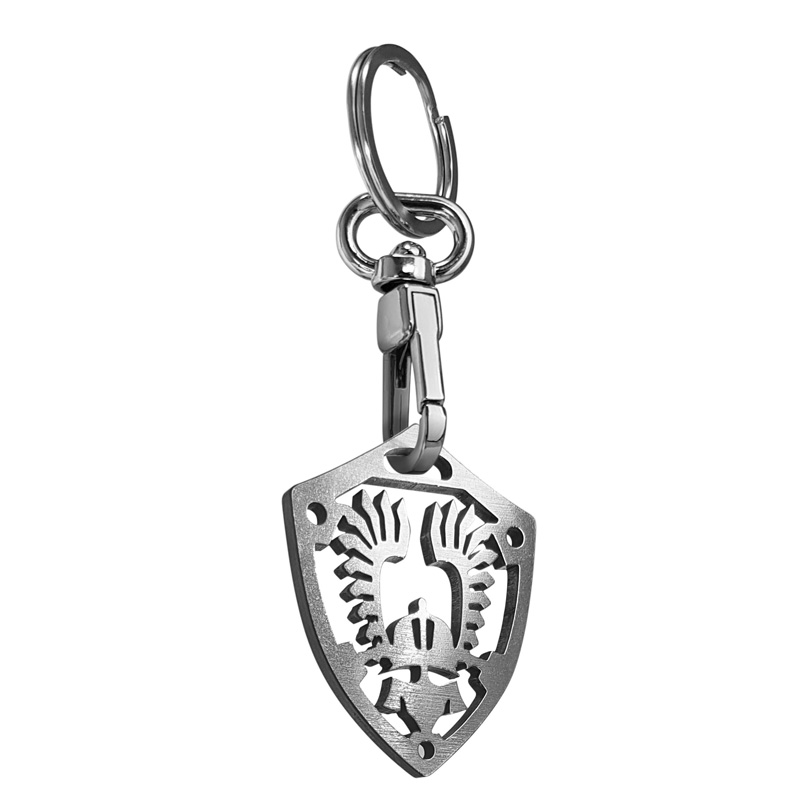 Stainless steel key chain - 'Husar' (silver)