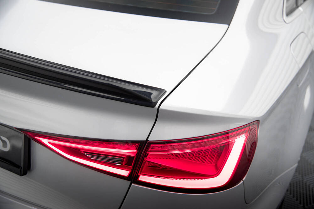 Spoiler passend voor Audi A3 / S3 / RS3 Limousine 8V Maxton Glans Zwart