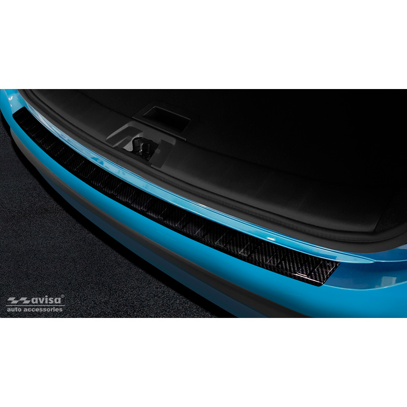 Real 3D Carbon Rear bumper protector  Nissan Qashqai II Facelift 2017-2021 'Ribs'