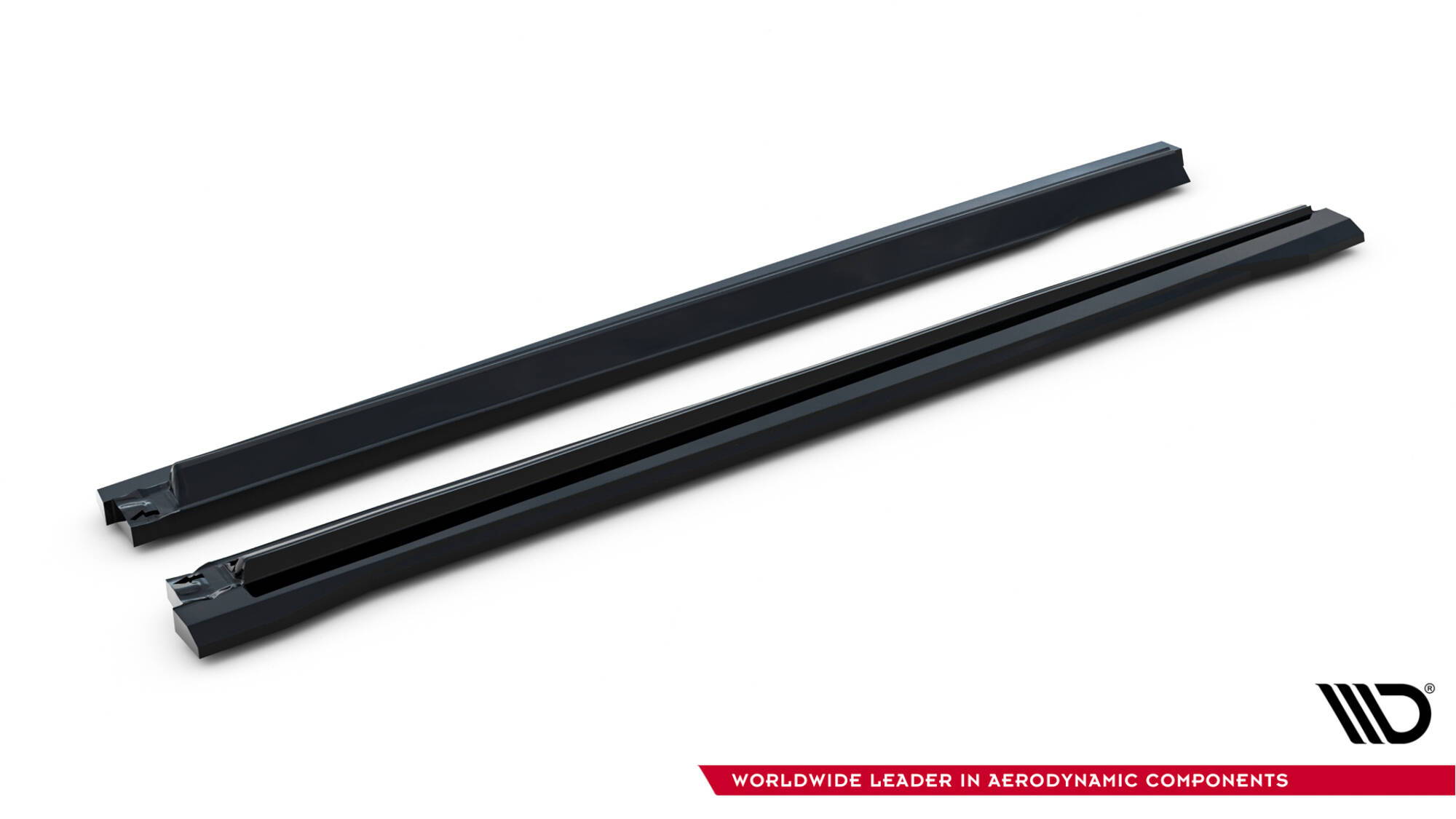 Zijskirts passend voor Audi Q8 Mk1 Maxton Glanzend zwart
