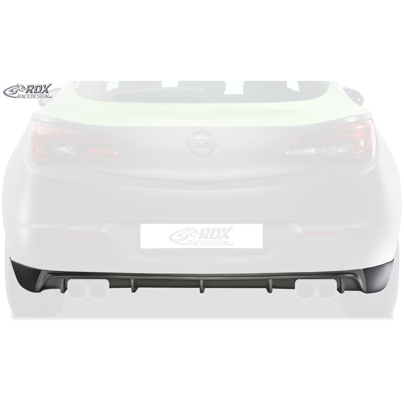 Rear bumper skirt 'Diffuser'  Opel Astra J GTC 2009-2015 excl. OPC (for double exhaust) (PUR)