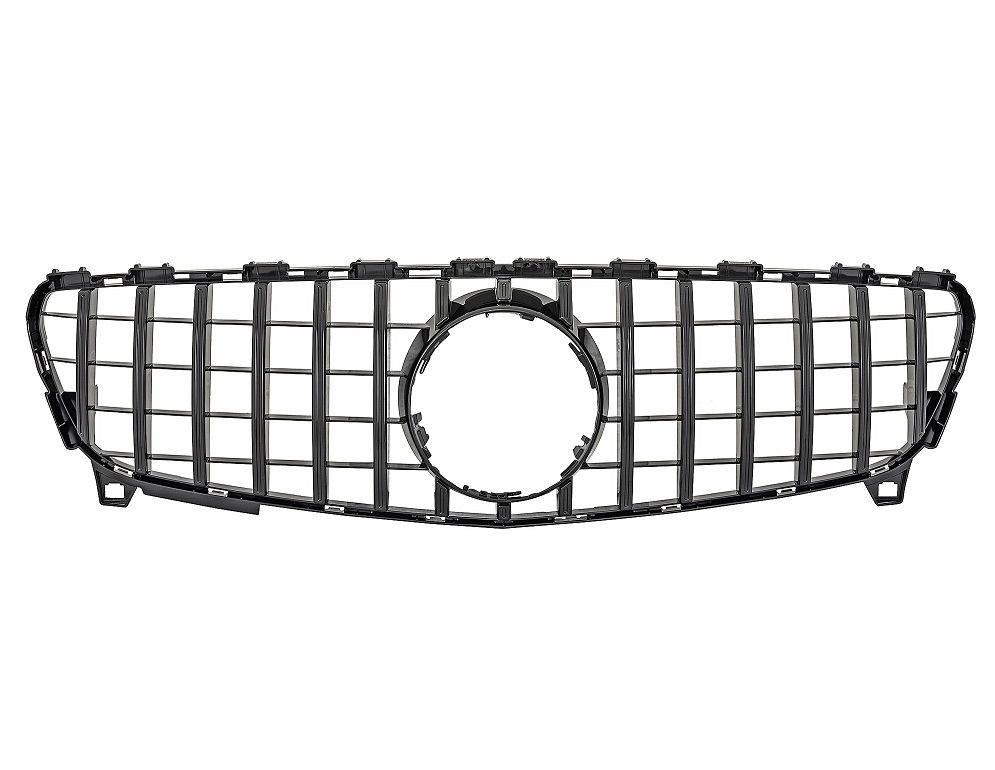 Grill passend voor Mercedes A-Klasse W176 16-18 Zwart Glans