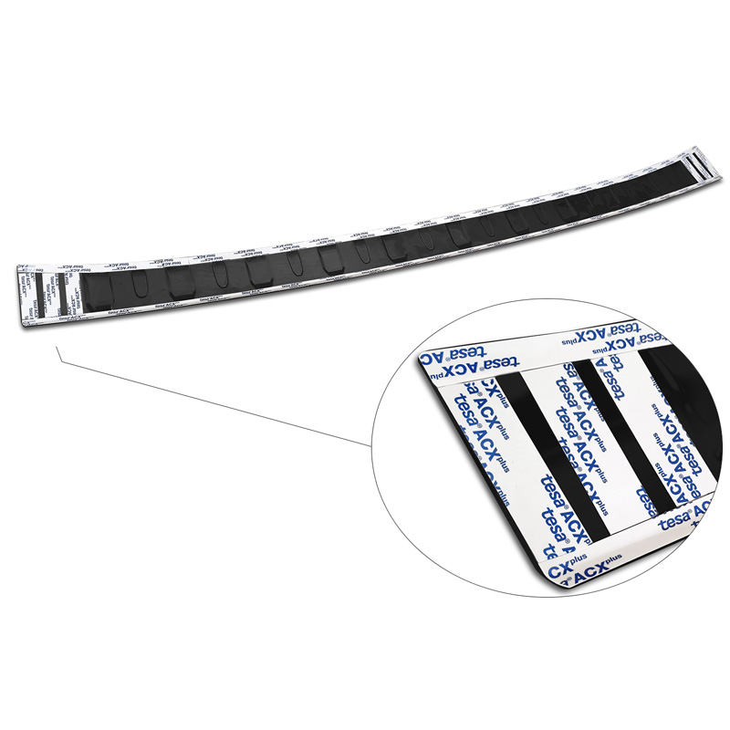 Black Stainless Steel Rear bumper protector  Renault Kangoo III Furgon & Nissan Townstar 2021- 'Ribs'