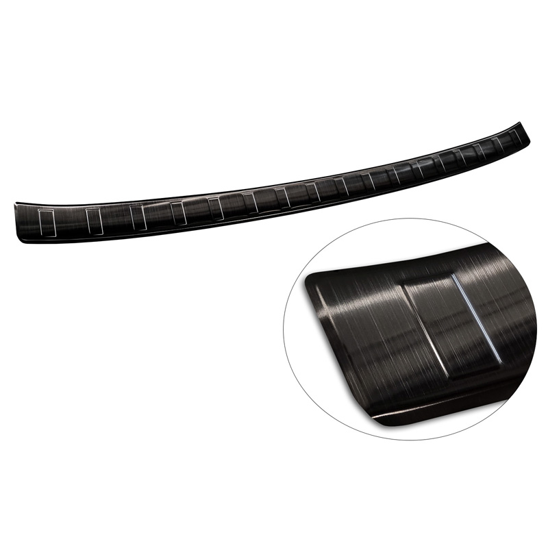 Black Stainless Steel Rear bumper protector  Cupra Born 2021- 'Ribs'