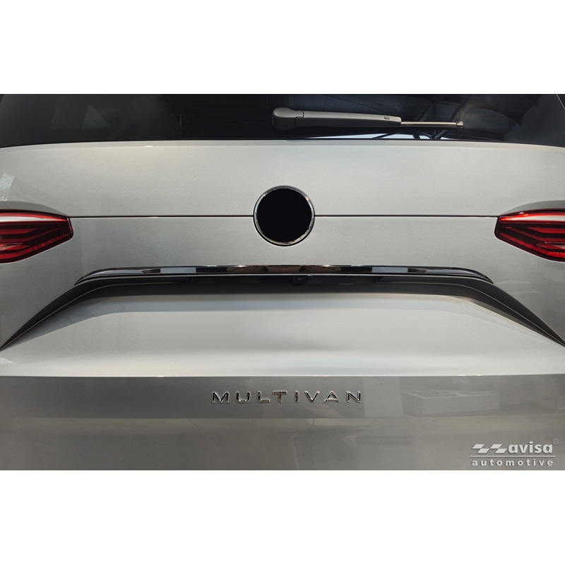Avisa Black Chrome Stainless Steel Tailgate Trim  Volkswagen Mulivan T7 2021-