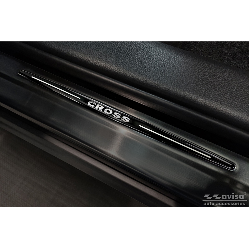 Inox door sill protectors  Toyota Corolla Cross 2020- 'Cross' 4-pieces