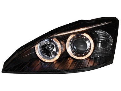 Headlights Ford Focus Angel Eyes 98-01 Black