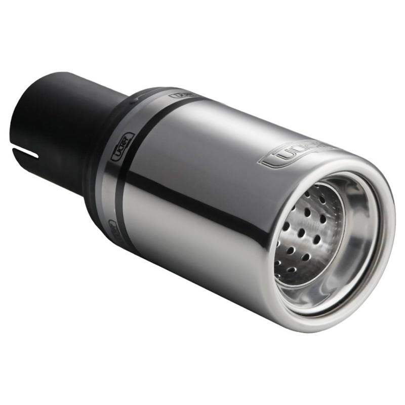 Ulter Sport Exhaust finisher - Round Ø80mm - Length 120mm - Installation ->50mm - Inox