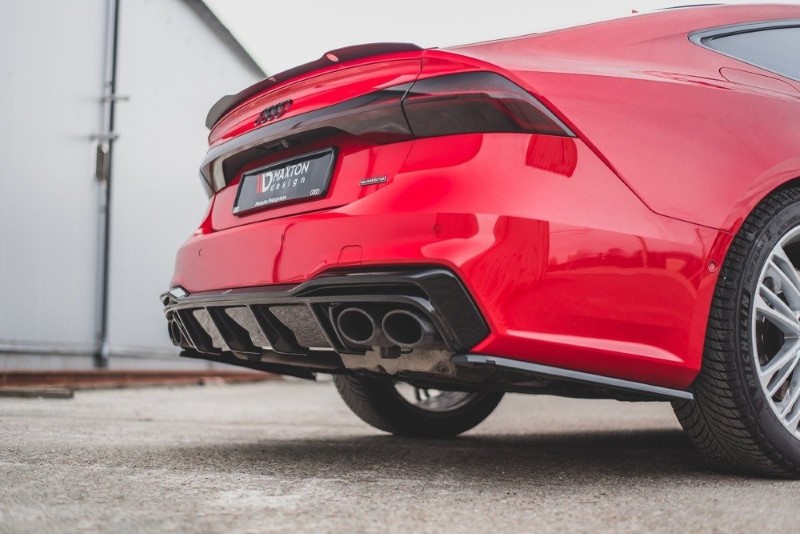 Diffuser passend voor Audi A7 S-Line / S7 C8 Maxton Glans Zwart