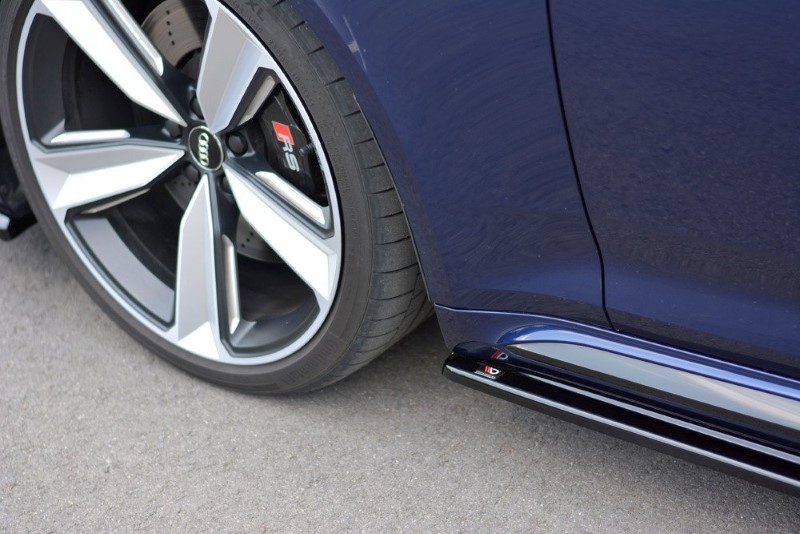 Zijskirts passend voor Audi RS4 B9 Maxton Glans Zwart