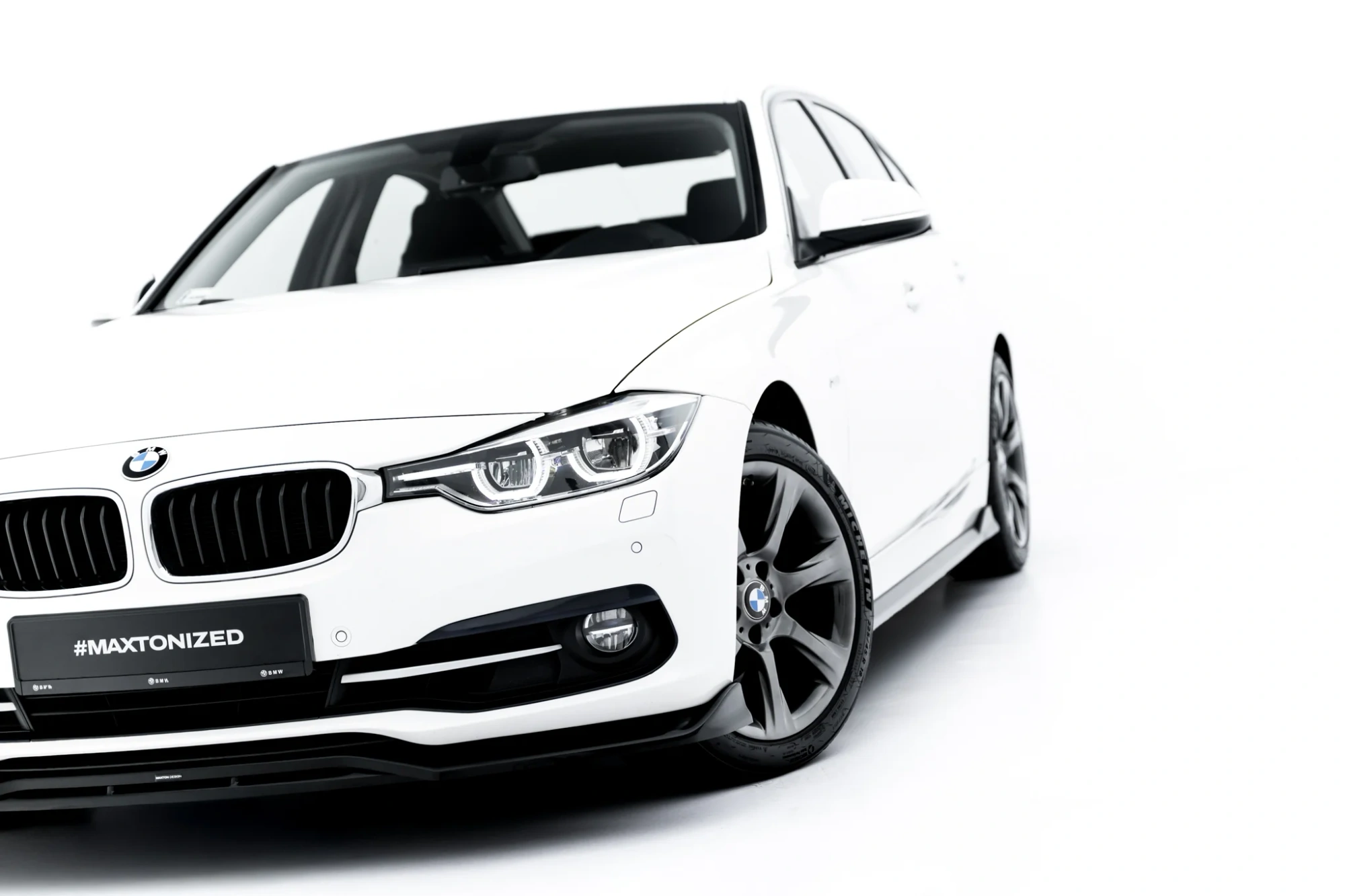 Front Splitter BMW 3 Sportline Sedan / Touring F30 / F31 Maxton Gloss Black