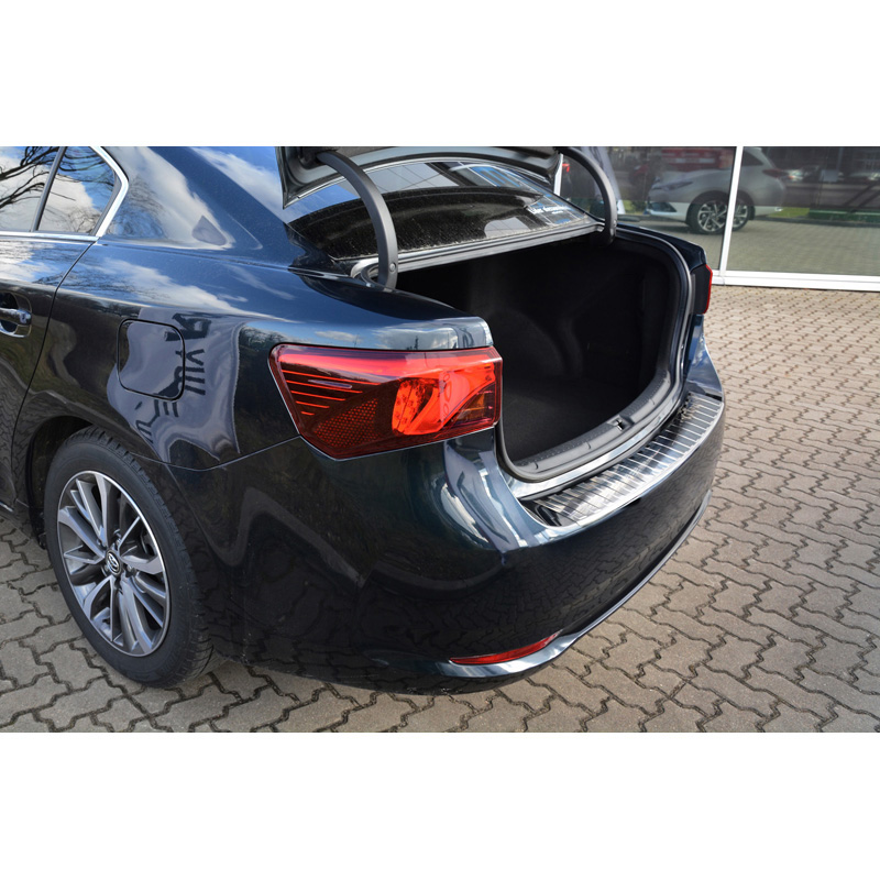 Stainless Steel Rear bumper protector  Toyota Avensis III Sedan Facelift 2015- 'Ribs'