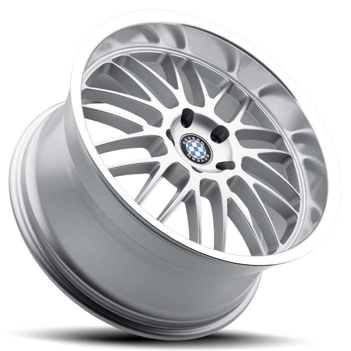 Velgen Beyern Mesh 15x7 4x100 ET27 Zilver + Machined Rand
