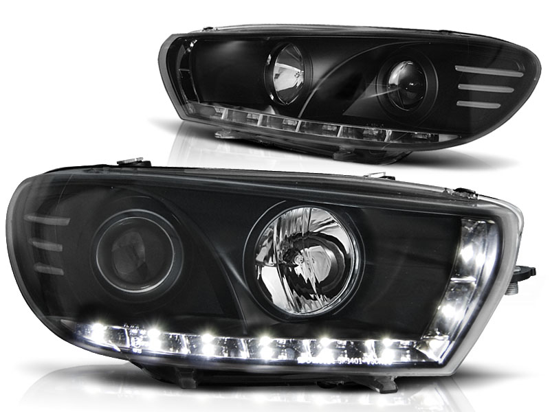 Headlights Volkswagen Scirocco 2008- Devil eyes LED black
