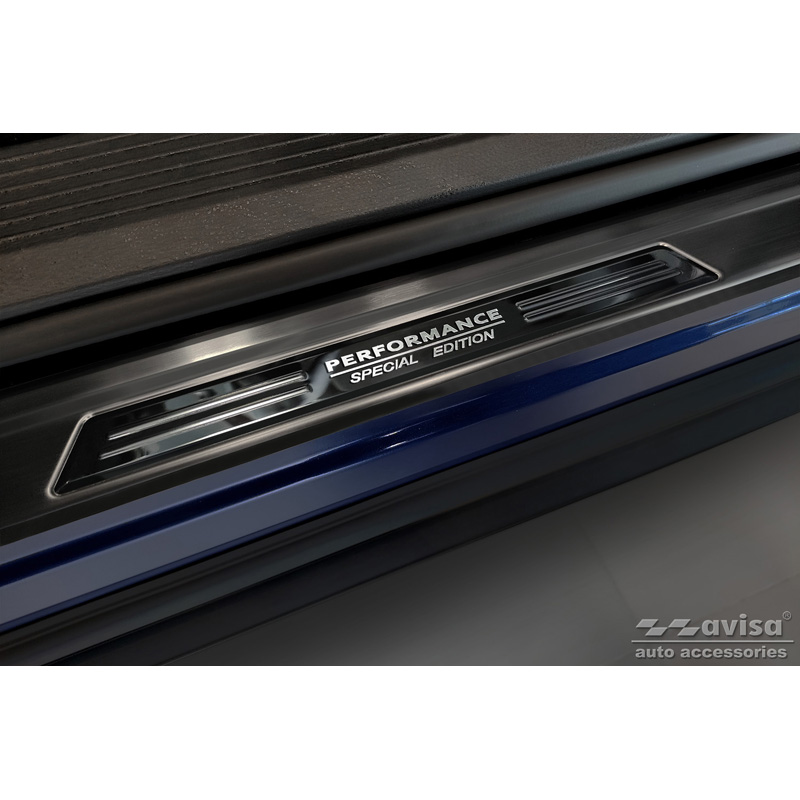 Black Stainless Steel Door sill protectors  Nissan X-Trail IV 2021- - 'Performance Special Edition' - 4-pieces