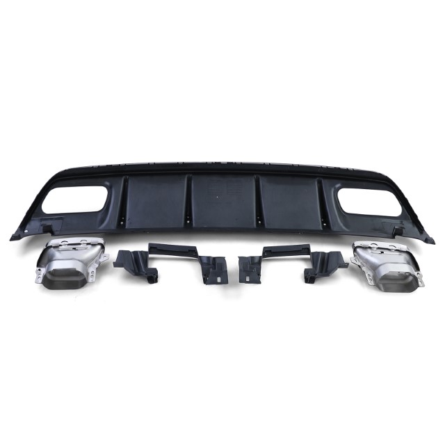 Diffuser passend voor Mercedes W176 A45 Edition Glans zwart, chroom Sierstukken