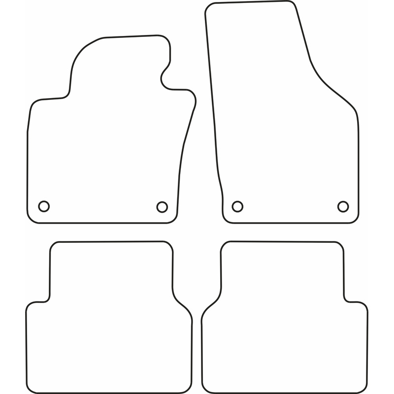 Set car mats  Volkswagen Tiguan 2008-2015