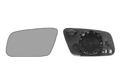spiegelglas, bol glas, verwarmd, 17cm, rechts Audi A3, 1996-2005