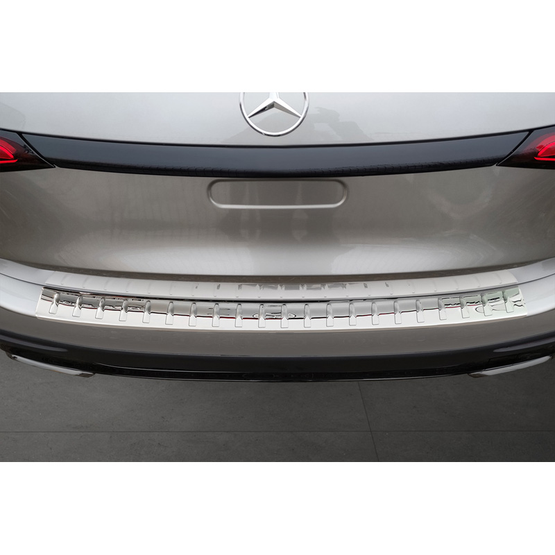 Chrome Stainless Steel Rear bumper protector  Mercedes GLC II (X254) 2022- 'Ribs'