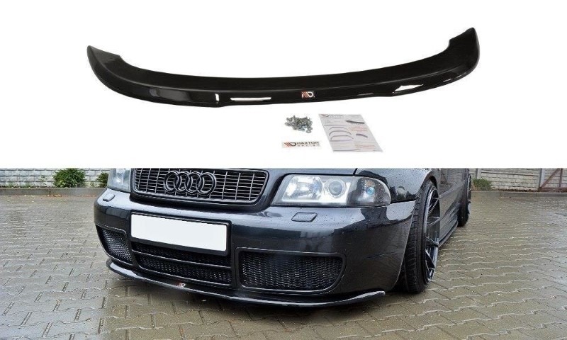 Voorspoiler passend voor Audi S4 B5 Glanzend Zwart