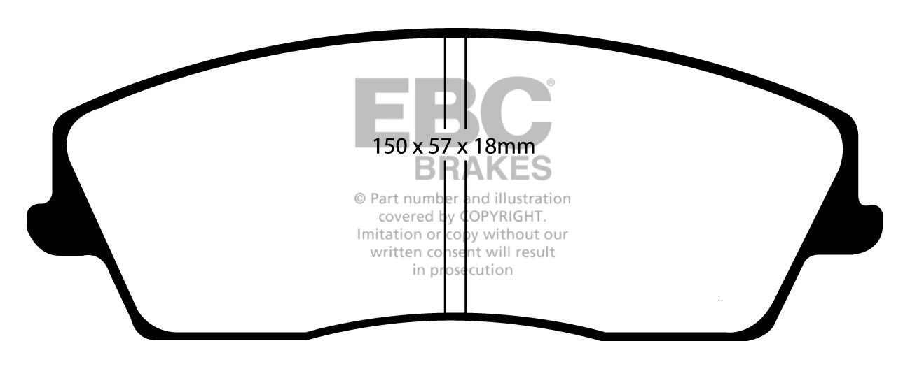 EBC Brakes DODGE (USA) Challenger 3.6 2011-.. Remblokken voorzij