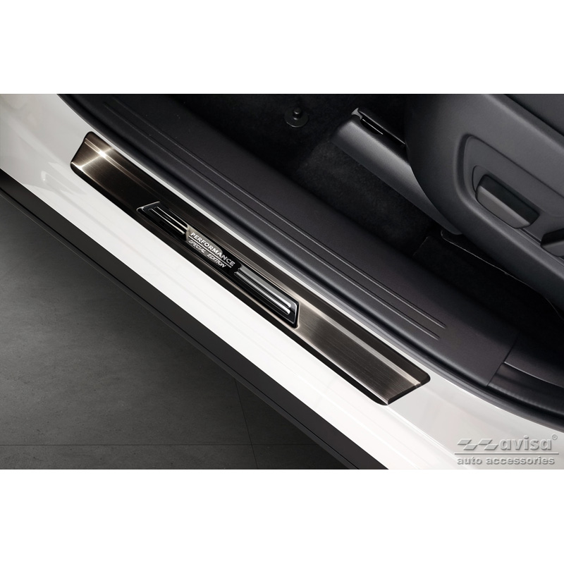 Black Stainless Steel Door sill protectors  Mazda CX-60 (KH) 2022- - 'Performance Special Edition' - 4-pieces