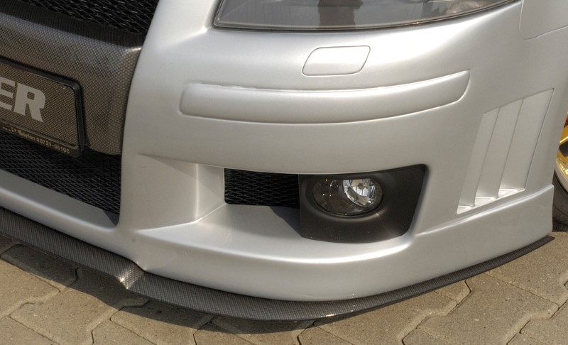 Spoilerzwaard Carbon-Look voor Frontbumper Audi A3 8P versie Rie