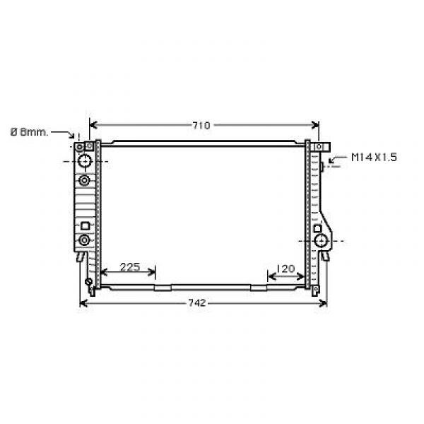 Radiator E34 03.92->> 650x440x32 V8 MODEL +/-AC