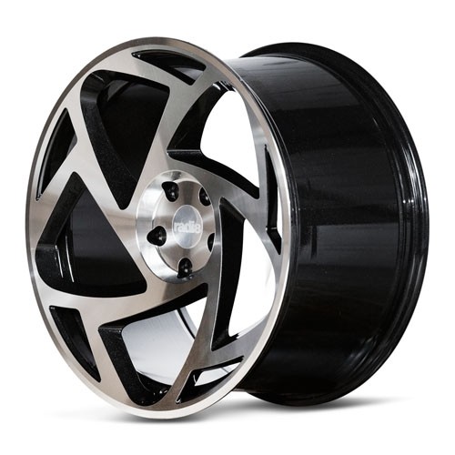 RADI8 S5 8.5x18 5x100 35 Gloss black machine face 66,6 Velgen