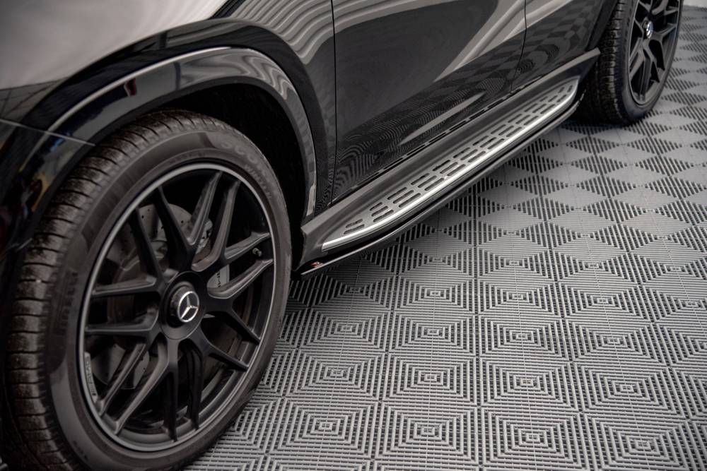 Zijskirts passend voor Mercedes GLE C167 AMG Pakket Coupe / SUV Maxton Glans Zwart