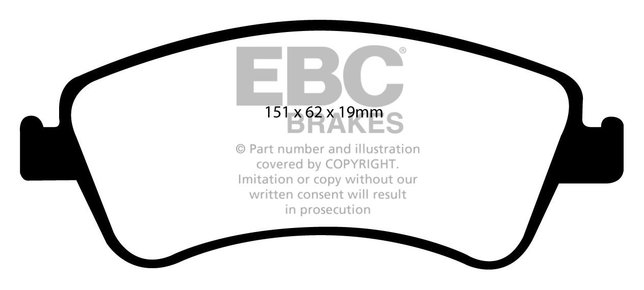 EBC Brakes TOYOTA Avensis 1.6 2009-.. Remblokken voorzijde green