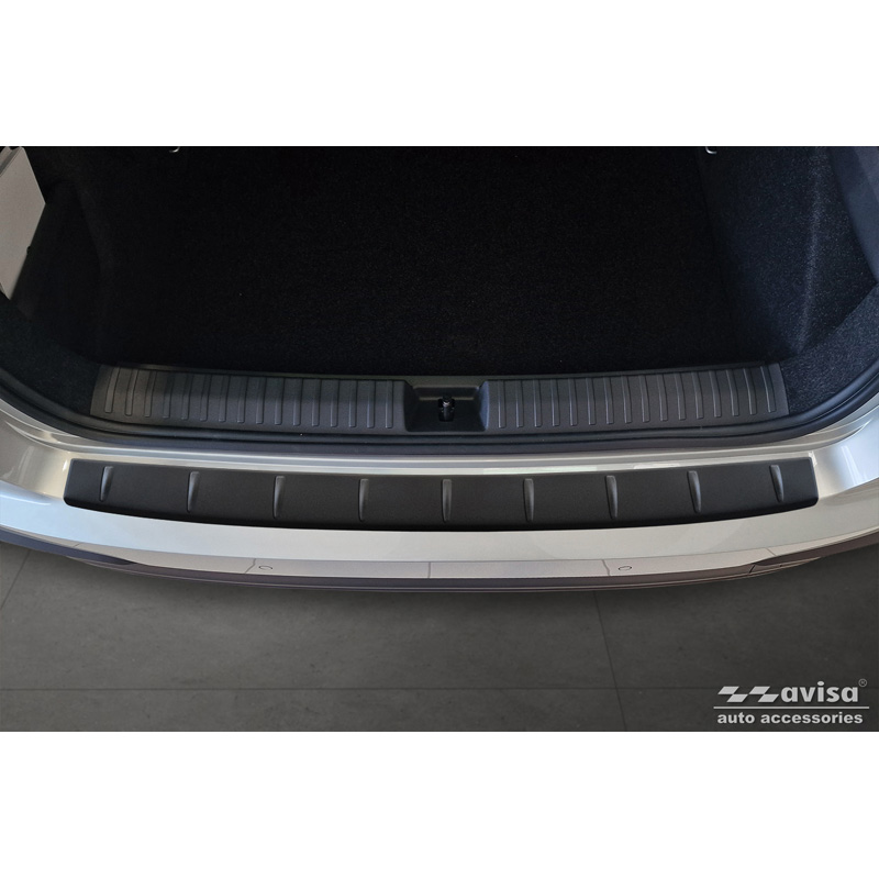 Matt Black Stainless Steel Rear bumper protector  Skoda Kamiq Facelift 2024- 'Ribs'