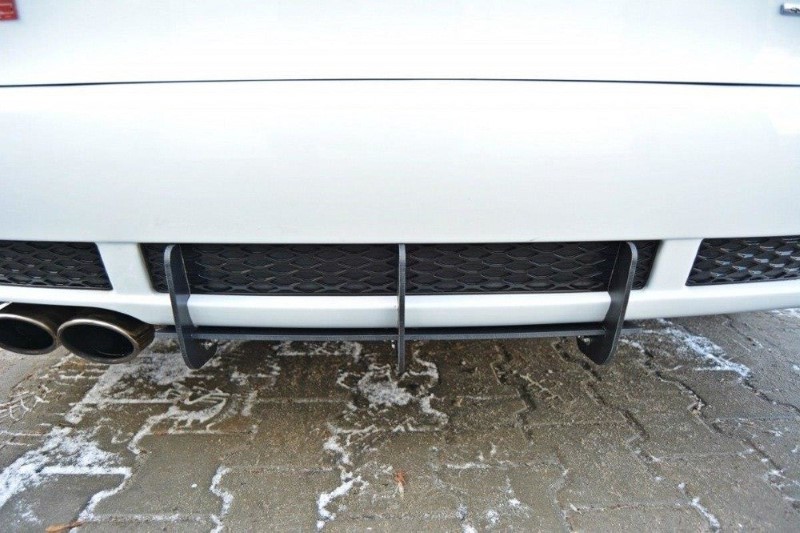 Achter Diffuser passend voor Audi RS4 B5 Glanzend Zwart