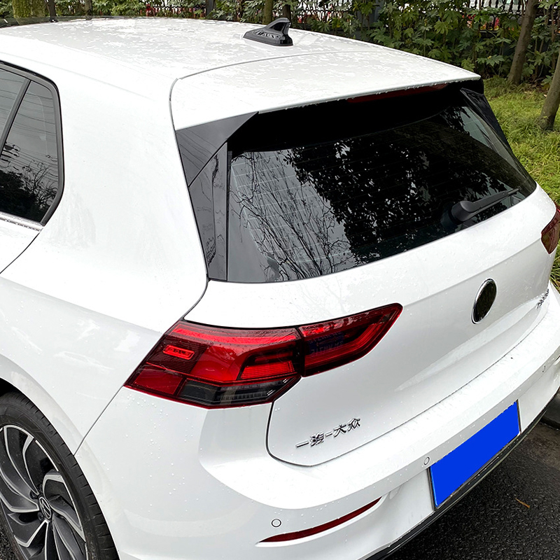 Set rear window side spoilers  Volkswagen Golf VIII HB 3/5-doors 2020- (ABS Glossy Black)