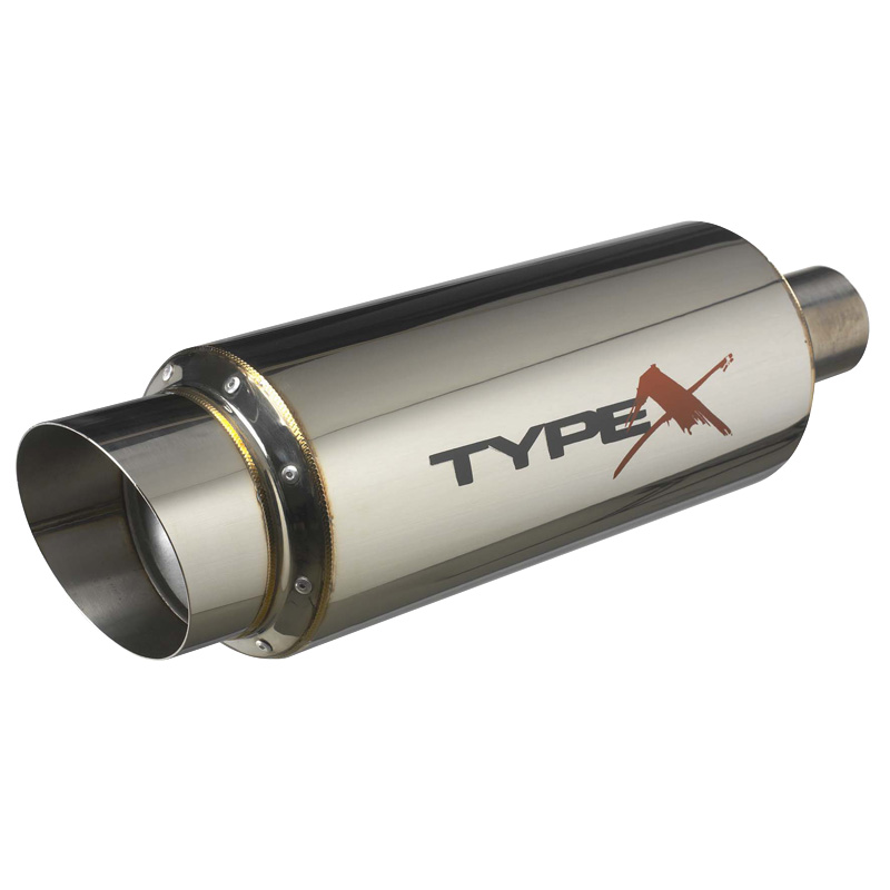 Universal sport exhaust Type X Racing - Ø150mm - Angle Tip