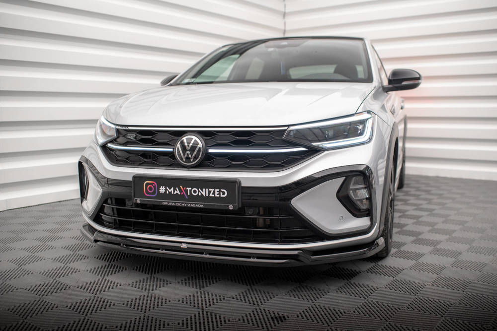 Voorspoiler passend voor Volkswagen Taigo R-Line Maxton Glans Zwart